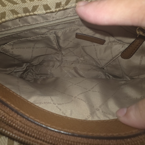 Michael Kors Tan Monogram Tote - Picture 5 of 6